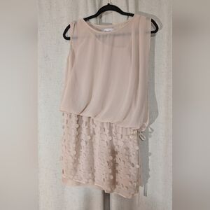 Elegant Cream Asymmetrical Dress